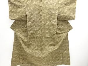 幾何学模様織り出し手織り紬着物